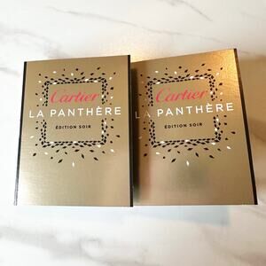 Cartier La Panthère Edition Soir Sample Vial Card 1.5 ml 2 Luxury Fragrance Lot